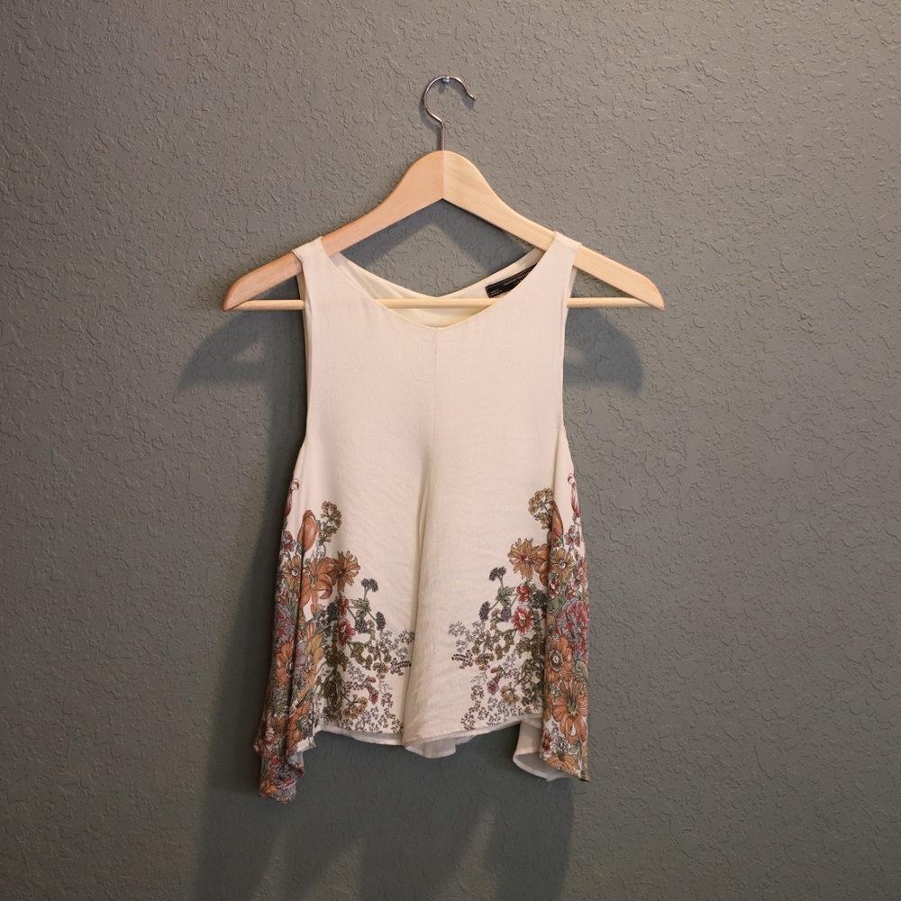 Zara Women’s Boho Floral Tank - Double layer - Size S